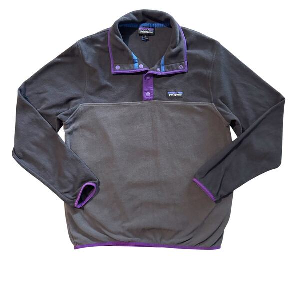 Patagonia Micro D Snap-T Pullover Jacket Men's Sz S Small Gray fleece 1/4 snap - Picture 1 of 14